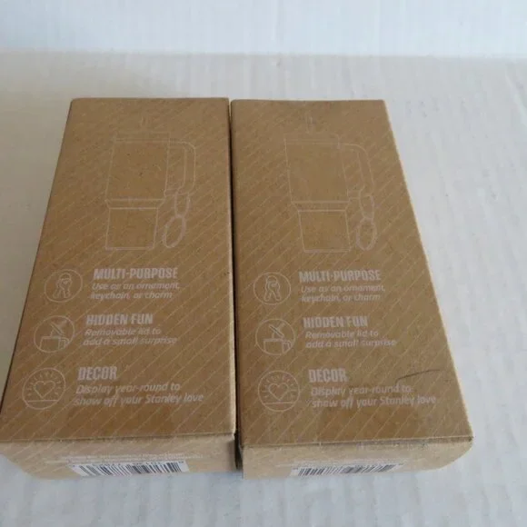 Stanley x e.l.f Ornament Keychain - Set of GOLD & RED, New in Box - Picture 8 of 9